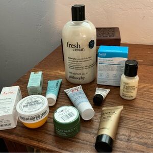 Philosophy Fresh Cream shower gel and various samples, new